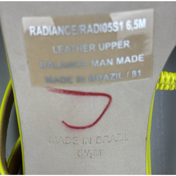 Steve Madden Radiance Strappy Heels Womens 6.5M Neon Yellow Transparent Heel - Picture 13 of 13